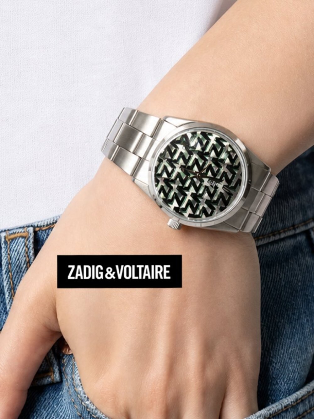 Women’s Fusion Monogram Watch: silver